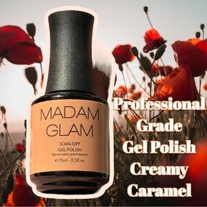 Madam Glam Professional Semi Permanent Soak Off Nail Gel Polish Creamy Caramel